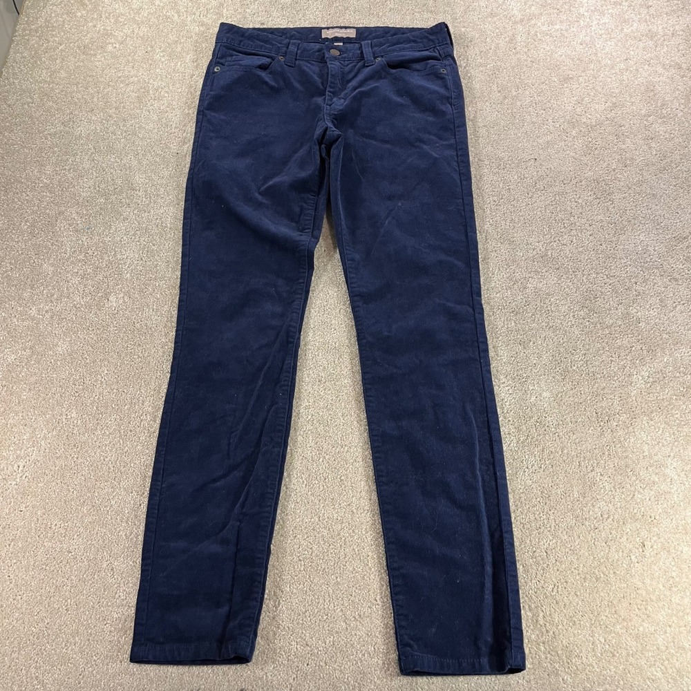 Banana Republic Corduroy Pants Womens 28/6 Navy Blue Skinny Fit Stretch